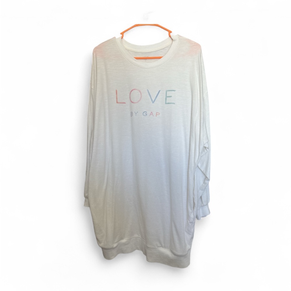VINTAGE GAP Cream Love Graphic Sweatshirt